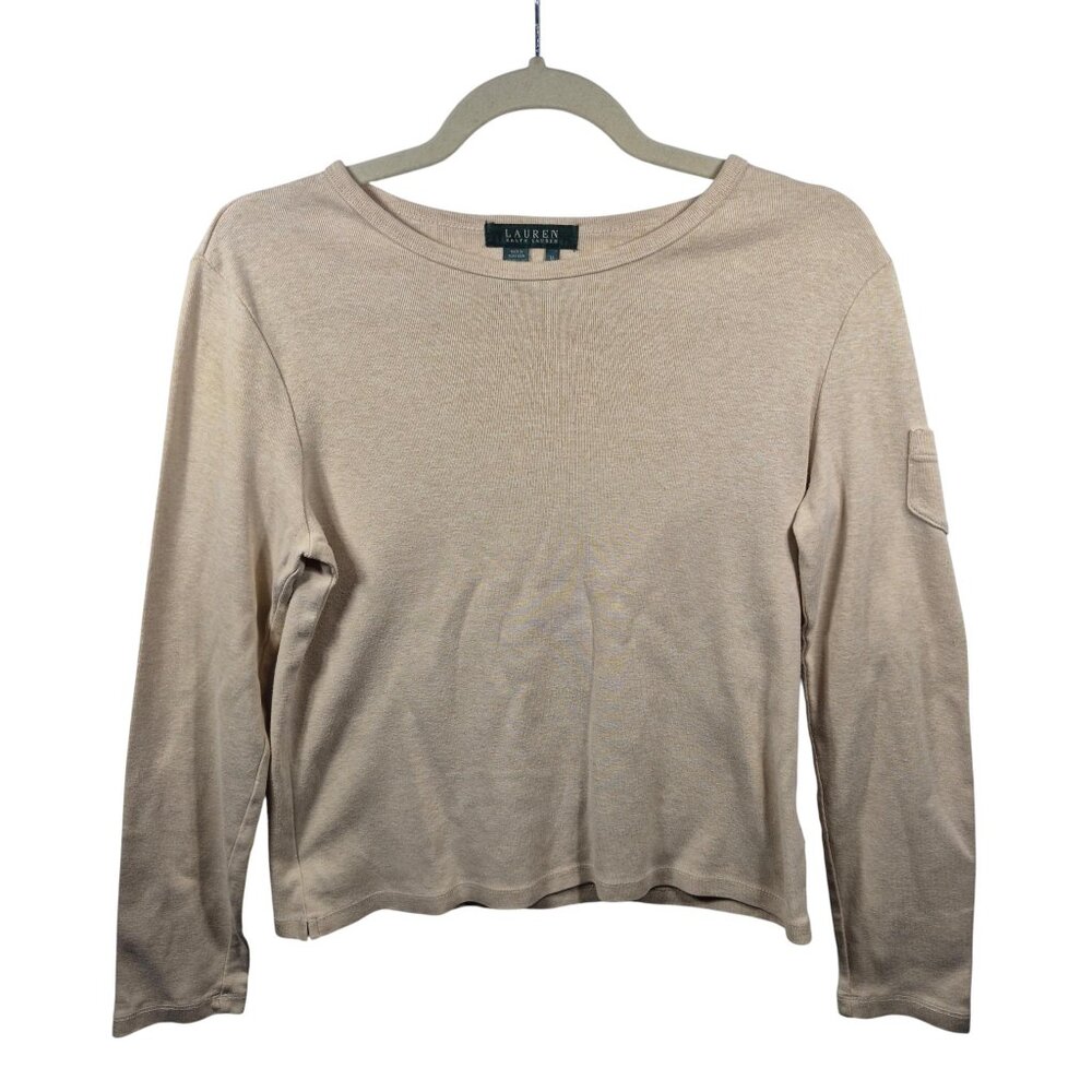 Lauren Ralph Lauren Top Womens Long Sleeve Shirt Medium Cotton Everyday Casual